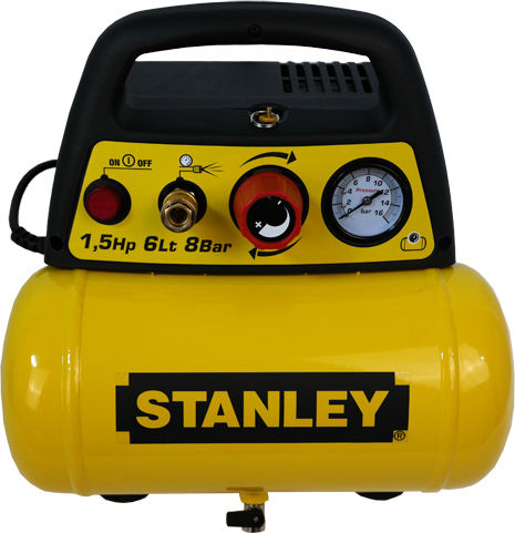 Stanley Single-Phase Air Compressors 97dB with Power 1.47hp and Airtank 6lt DN200/8/6