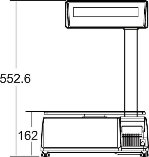 Digi Systems SM-100 Plus Electronic Commercial Retail Scale with Beam and Printer 15kg/5gr SM-100-PCS-PLUS-15