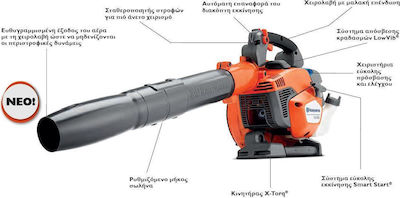 Husqvarna 525 BX Laubbläser Handheld Benzin 25.4cc mit Lautstärkeregulierung