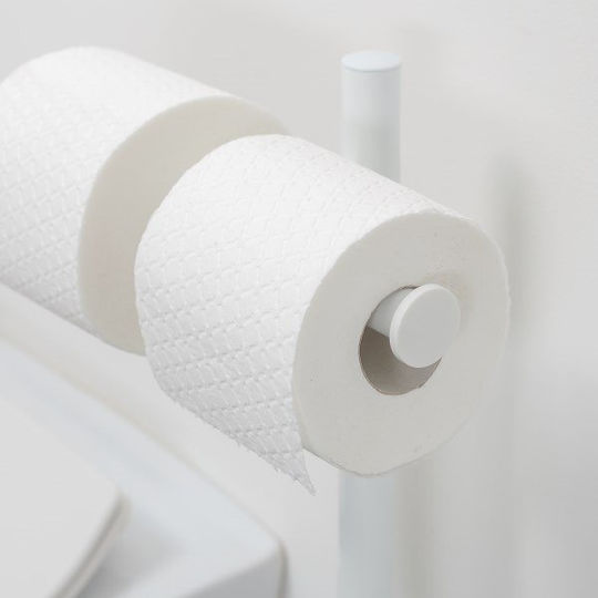 Sealskin Tube Σετ Αξεσουάρ Μπάνιου Μεταλλικό Λευκό 2τμχ