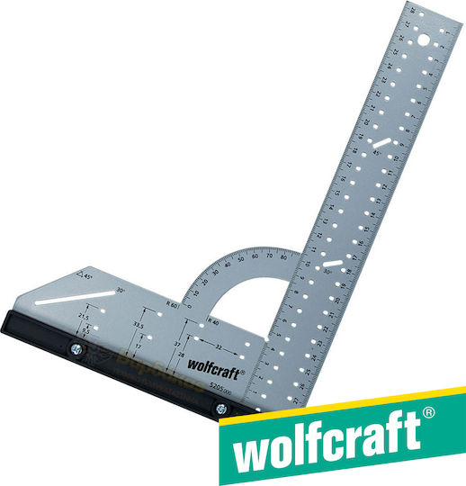 Wolfcraft Carpenters Metallic Angle Ruler 30cm