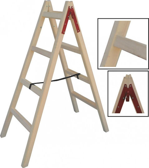 Profal Leiter Hölzernes mit 2x6 Stufen 200cm
