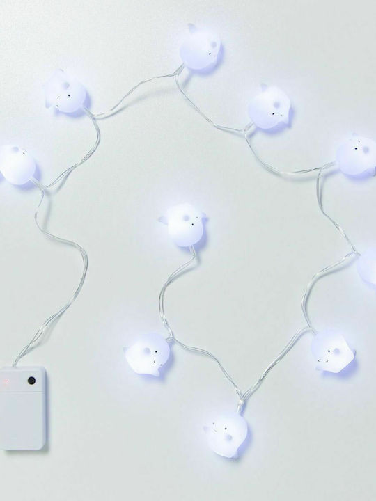 A Little Lovely Company Led Garland Plastic Kids Wall Light Ghosts