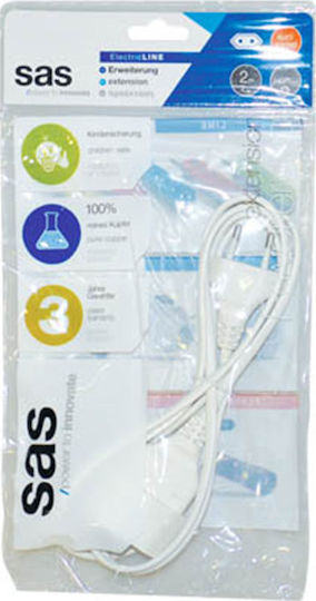 SAS Extension Cable Cord 2 x 0.75mm²/2m White
