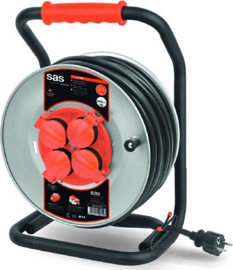 SAS 4 Plätze mit Kabel 50m Durchmesser 3 x 2.5mm² Silber