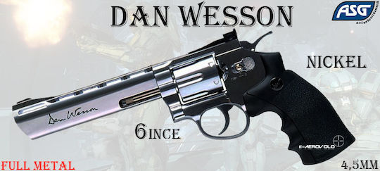 Asg Αεροβόλο Πιστόλι CO2 Dan Wesson 6" Revolver Μεταλλικό 4.5mm