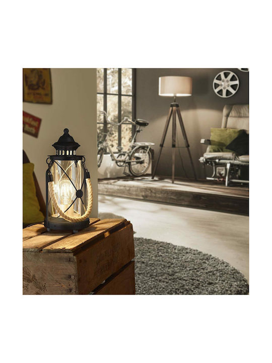 Eglo Bradford Decorative Lamp Lattern with Socket for Bulb E27 Black