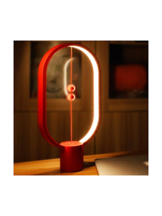 Allocacoc Heng Balance Lamp Ellipse Lustră Decorativă Roșu