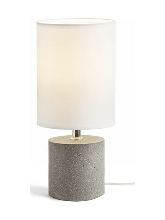 Rendl Light Studio Camino Table With Shade Πορτατίφ με Λευκό Καπέλο και Γκρι Βάση