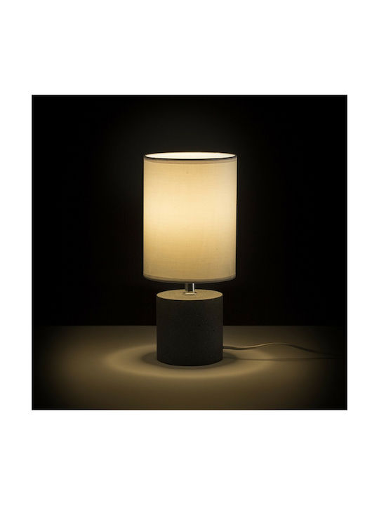 Rendl Light Studio Camino Table With Shade Πορτατίφ με Λευκό Καπέλο και Γκρι Βάση