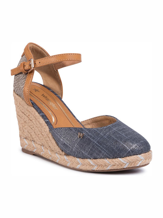 Wrangler Brava Rope Women's Fabric Platform Espadrilles Blue