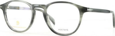 David Beckham Plastic Eyeglass Frame Gray DB 1018 2W8