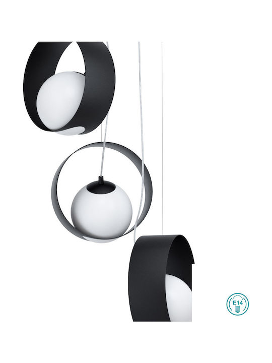 Eglo Camargo Pendant Light Three-Light for Socket E14, E.14 Multicolour