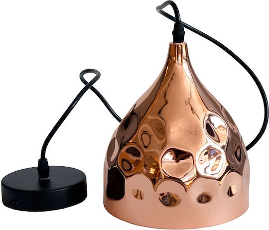 V-TAC Pendant Light Rose Gold with Socket E27 17cm
