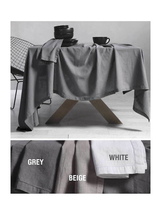 Nef-Nef Homeware Tablecloth Cotton-Linen Beige 150x250cm