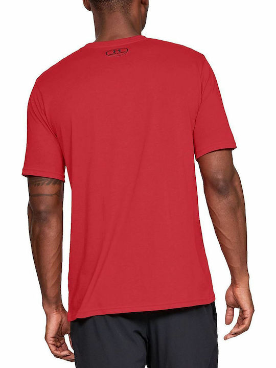 Under Armour Sportstyle Left Chest Αθλητικό Ανδρικό T-shirt Κόκκινο με Λογότυπο