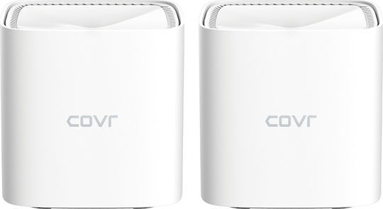 D-Link COVR-1102 Rețea WiFi Mesh Punct de acces Wi-Fi 5 Banda Duală (2.4 și 5GHz) în Kit dublu