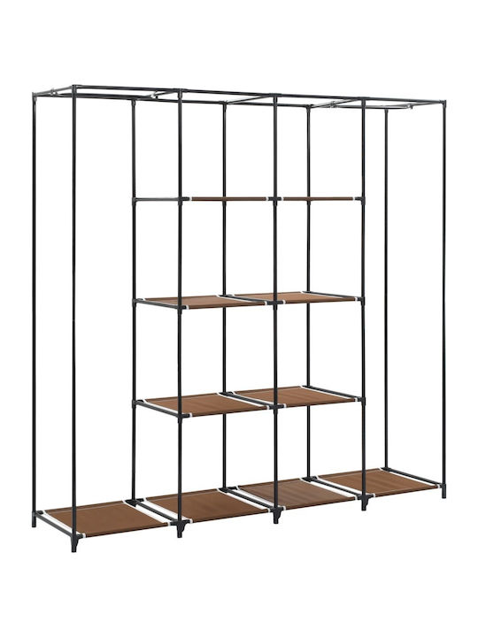 vidaXL Stoffschrank mit Reißverschluss und Regalen in Braun Farbe 175x45x170cm