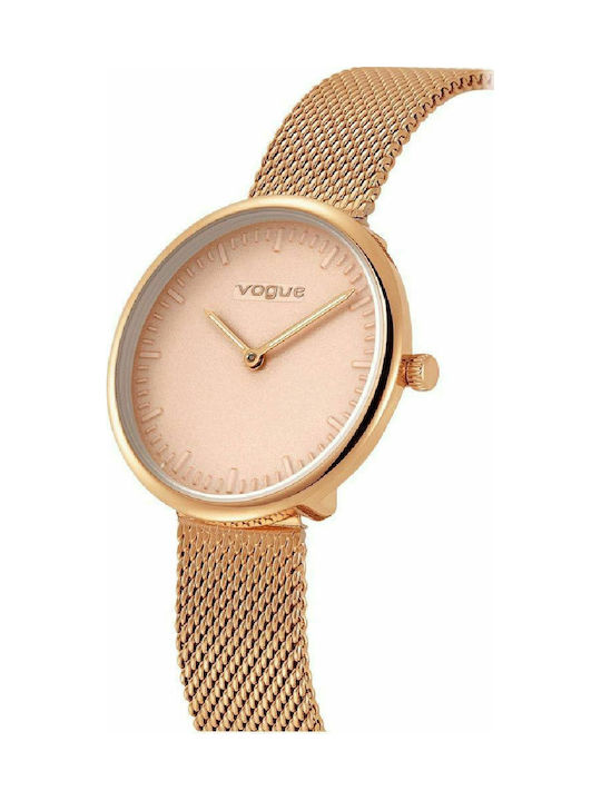 Vogue Lucky Watch with Pink Gold Metal Bracelet