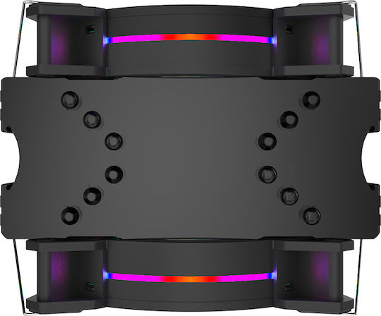 Alseye H120D CPU Kühlung Doppellüfter für Socket /A/M/4/ / / /1/1/5/x/ / mit RGB Beleuchtung Schwarz