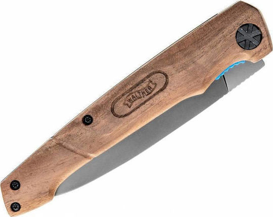 Walther BWK1 Taschenmesser Braun in Lederhülle