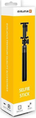 Evelatus ESS02 Selfie Stick με Καλώδιο 3.5mm Μαύρο