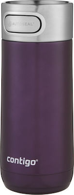 Contigo Luxe Autoseal Glass Thermos Stainless Steel BPA Free Purple 360ml with Mouthpiece 2104370