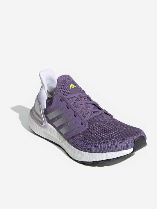 Ultraboost 20 Sportschuhe Laufen Tech Purple / Silver Metallic / Cloud White