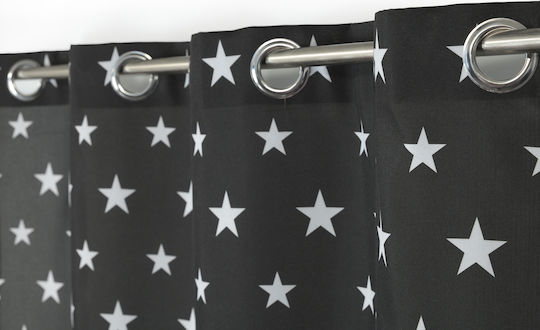 Mc Decor Stars με Τρουκς Μαύρη 140x240εκ.