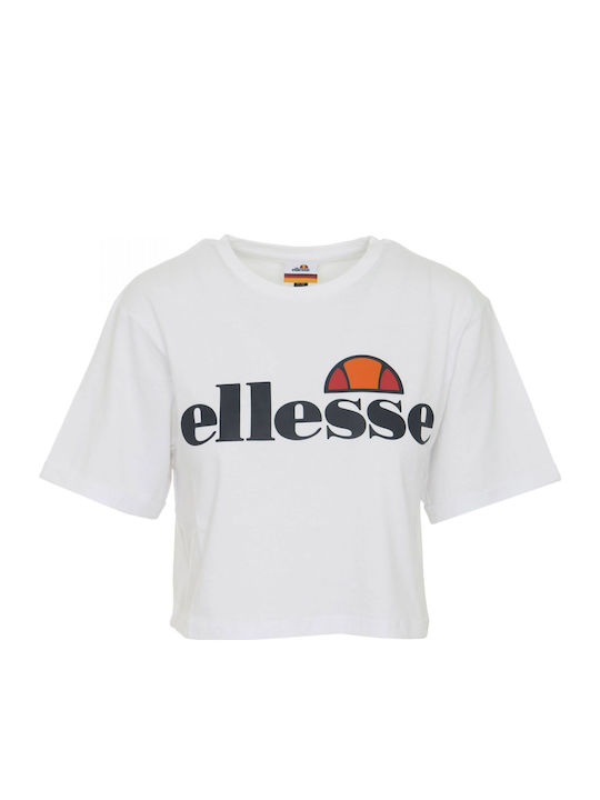 Alberta Γυναικείο Αθλητικό Crop Top Κοντομάνικο Optic White