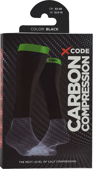 Xcode Carbon Compression Ελαστική Περικνημίδα Black / Intense Green 44900