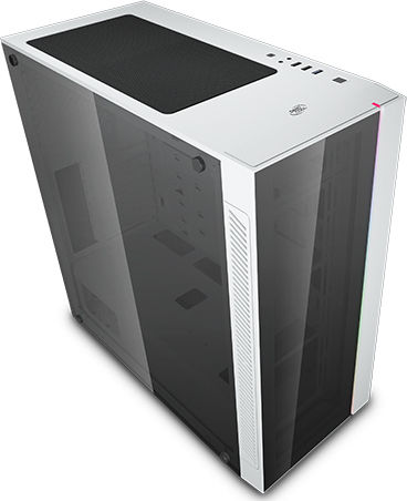 Deepcool Matrexx 55 V3 ADD-RGB 3F Gaming Midi-Turm Computergehäuse mit Seitenfenster Weiß