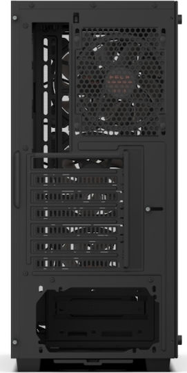 Krux Leda Gaming Midi-Turm Computergehäuse mit Seitenfenster und RGB-Beleuchtung Schwarz