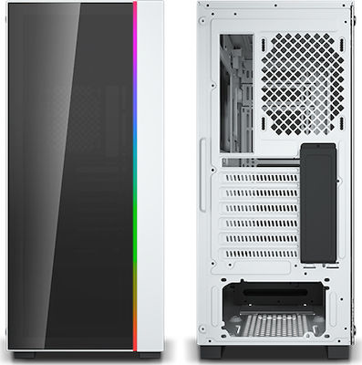 Deepcool Matrexx 55 V3 ADD RGB Gaming Midi Tower Κουτί Υπολογιστή με Πλαϊνό Παράθυρο Λευκό