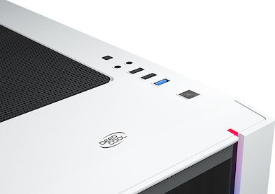 Deepcool Matrexx 55 V3 ADD RGB Gaming Midi Tower Κουτί Υπολογιστή με Πλαϊνό Παράθυρο Λευκό