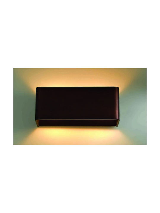 Aca Nephele Klassisch Leuchte Wand mit Integrierter LED und Warmweißes Licht Schwarz 100x10x10cm