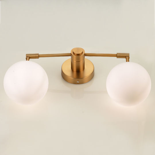 Aca Thetis Modern Leuchte Wand mit Fassung E27 Gold 38cm