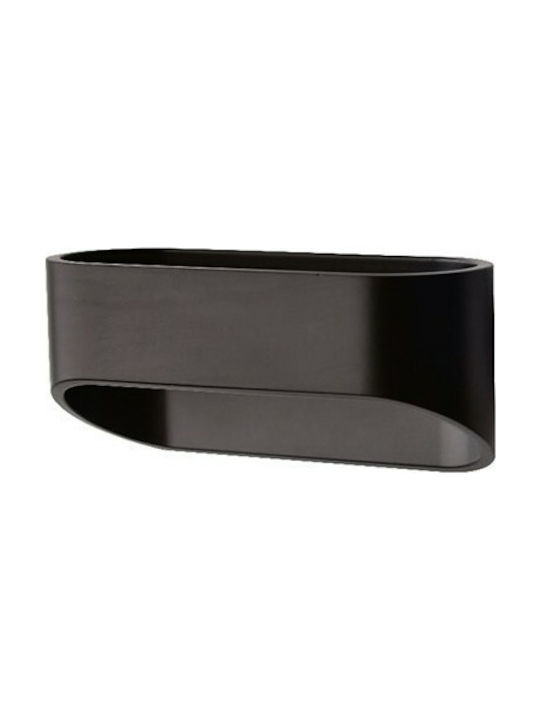 Aca Modern Wall Lamp with Integrated LED and Warm White Light Black Width 16cm