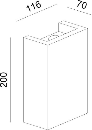 Aca Block Μοντέρνο Φωτιστικό Τοίχου με Ντουί G9 Λευκό 20x20x7εκ.