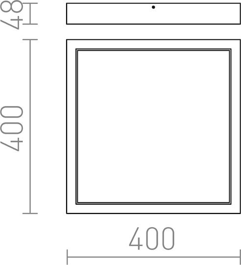 Rendl Light Studio Structural Led Surface Mounted 40x40 Τετράγωνο Εξωτερικό LED Panel 40W με Θερμό Λευκό Φως 3000K 40x40εκ.