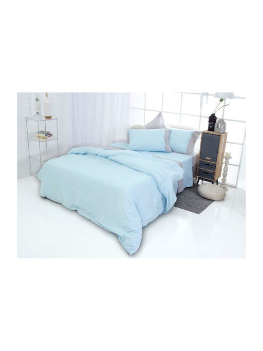 SB Home Duvet Cover Cotton Queen 225x240 Simi Gray