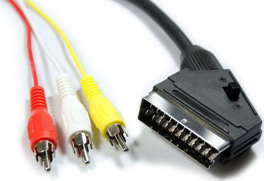 Emos Cable Scart male - Composite male 1.5m Black