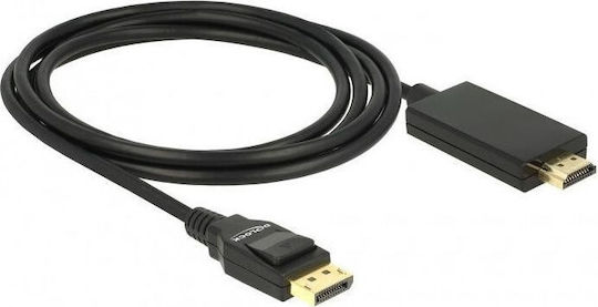 DeLock Cable DisplayPort male - HDMI male 2m Black (85317)