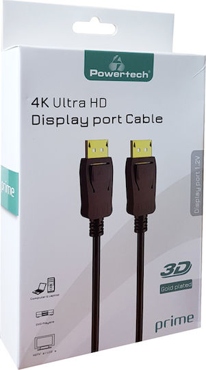 Powertech Kabel DisplayPort-Stecker - DisplayPort-Buchse 3m Schwarz (CAB-DP025)
