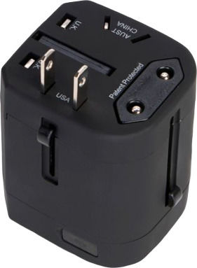 Herschel Αντάπτορας Πρίζας από Universal σε Universal με 2 Θύρες USB