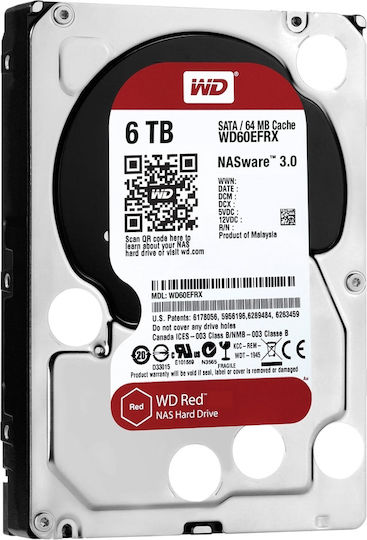 Western Digital WD60EFAX 3.5 HDD 6TB（4） Western Digital Red 6TB HDD Hard Disk 3.5