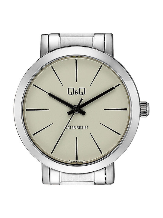 Q&Q Uhr mit Silber Metallarmband