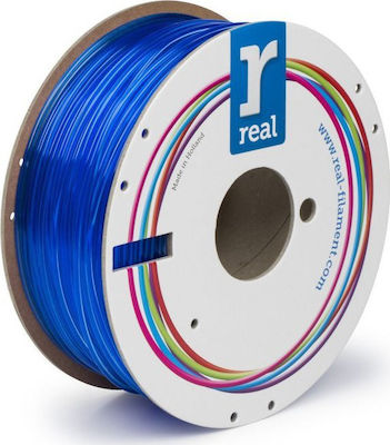 Real Filament PETG 3D Printer Filament 2.85mm Translucent Blue 1kg