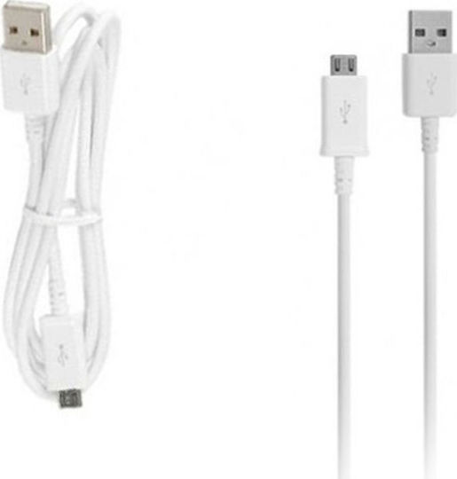 Samsung Regular USB 2.0 to micro USB Cable Λευκό 1m (ECB-DU4AWE)
