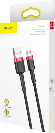 Baseus Cafule Geflochten USB 2.0 auf Micro-USB-Kabel Rot 2m (CAMKLF-C91) 1Stück